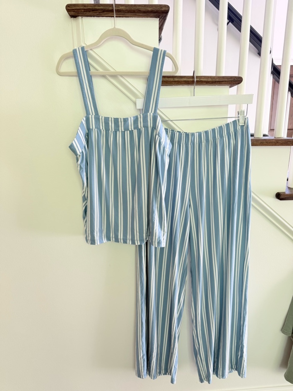 Lake Pajamas Daydream Pants & TopSet in Serene Blue Stripe- Size Medium - Picture 7 of 12